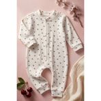Zıbzıb baby %100 Pamuk Yenidoğan Kiraz Baskılı Çıtçıtlı Bebek Tulum Hastane Çıkışı Bebek Kıyafeti