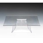 Zicco Ayaklı Tek Katlı Polikarbon 35x35x10.5 cm Şeffaf Teşhir Standı
