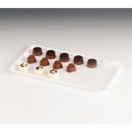 Zicco Kod: ZCP224 15x30 cm Beyaz Polycarbonat Çikolata Teşhir Tepsi