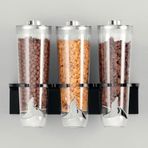 Zicco Standlı 3'lü Duvara Monteli 40x15x34 cm Siyah Cornflakes Aleti