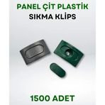 Zidi Plastik 1500 Adet Antrasit Gri Panel Çit Plastik Sıkma Klips