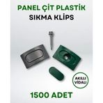 Zidi Plastik 1500 Adet Yeşil Akıllı Vidalı Panel Çit Plastik Sıkma Klips
