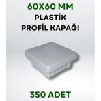 Zidi Plastik 60x60 mm 350 Adet Açık Gri Plastik Profil Kapağı