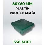 Zidi Plastik 60x60 mm 350 Adet Yeşil Plastik Profil Kapağı