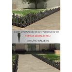ZiDi Plastik Dekoratif Plastik Bahçe ve Peyzaj Çiti 1 ADET ÇİT (Y: 32 CM / G: 55 CM) TOPRAK AYAKLI