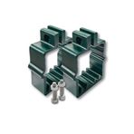 Zidi Plastik Panel Çit 50x50 MM Profil Kelepçe - Somun + Cıvatalı (386 Adet) (Yeşil)