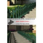 Zidi Plastik Y:50 cm G:50 cm Yeşil Gri Sert Zemin Ayaklı Dekoratif Plastik Alan Oluşturma ve Bahçe Çiti