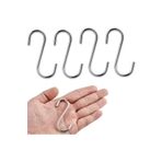 Zift Unique 10 Adet Metal Renk S Kanca - Çok Amaçlı S Demir Kanca - 7,5cm Banyo & Mutfak Kanca