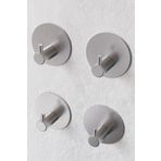 Zift Unique 4 Adet Oval Paslanmaz Çelik Banyo Askısı/bornoz Askısı / Havlu Askısı/ Lif Askı /havluluk Çok Amaçlı