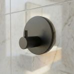 Zift Unique 4 Adet Oval Paslanmaz Çelik Siyah Banyo Askısı Bornoz Askısı Havlu Askısı Lif Askı Havluluk - Mat Siyah
