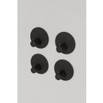 Zift Unique 4 Adet Oval Paslanmaz Çelik Siyah Banyo Askısı / Bornoz Askısı / Havlu Askısı / Lif Askı / Havluluk