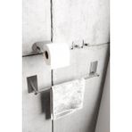 Zift Unique Paslanmaz Çelik Yapışkanlı Banyo Aksesuar Seti-Havluluk-Tuvalet Kağıdı Askısı-Bornoz Askılığı - Inox