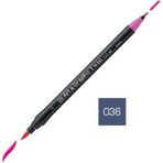 Zig Art Graphic Twin Marker 36 Deep Blue Çizim Kalemi