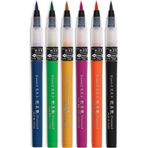 Zig Cambio Tambien Pen Set A - 6 Renk Fırça Uçlu Kalem