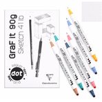Zig Clean Color Dot Clairefontaine Defter Hediyeli Çift Uçlu Marker