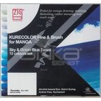 Zig Kurecolor 12'li Set Blue Tones Fine & Brush for Manga