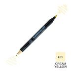 Zig Kurecolor Mangaka Fine & Brush CNKC-2200 421 Cream Yellow Çift Taraflı Markör Kalem