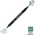 Zig Kurecolor Mangaka Fine & Brush CNKC-2200 567 Deep Green Çift Taraflı Markör Kalem