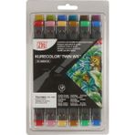 Zig Kurecolor Twin S Çift Uçlu Marker Kalem Seti 12 Renk Dull Colors