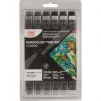 Zig Kurecolor Twin Ws Cool Grey Colors 12'li Marker Seti