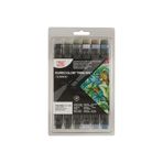Zig Kurecolor Twin Ws Gray Color 12'li Marker Seti