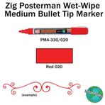 Zig Posterman Wet-Wipe Sıvı Tebeşir Kalemi KIRMIZI