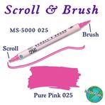 Zig Scroll Brush 025 Pure Pink Kaligrafi Kalemi