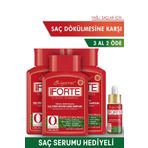 Zigavus Forte Yağlı Saçlar Için Saç Dökülmesine Karşı Şampuan 3 Adet Ve Dökülme Karşıtı Serum