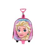 Zigga 00027 Pembe Kraliçe Elsa Kız Çocuk Çekçekli Anaokulu Sırt Çantası