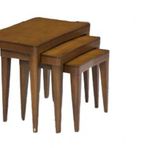 Zigon 11802 Osm Kelebek Model Sehpa Parlak Ceviz Natüre Kayın Retro Ayak El Yapım