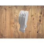 Zigon Çanta 17388 Oval Ahşap Mdf Model Torna Parlak Beyaz Lake Boya El Yapım
