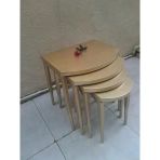 Zigon Ilgz 90552 D Model Klasik Sehpa Ahşap Kayın Retro Ayak Kaplama Parlak Gold
