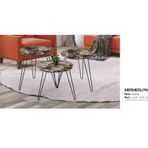 Zigon Osm 11797 Papatya Model Sehpa Metal Celik Siyah V Ayak Ahsp Glosmaks Tabla
