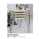 Zigon Osm11796 Petek Model Sehpa Metal Celik Nikelaj V Ayak Krem Tabla El Yapim