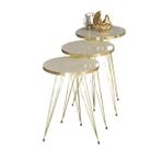 Zigon Sehpa Gold Krem Tel 1044