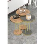 Zigon Sehpa Terra Gold Ceviz Antrasit TRR01