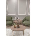Zigon ve Orta Sehpa Seti | Salon Seti | Sehpa Seti | Oturma Odası Seti | Oval - Cappuccino