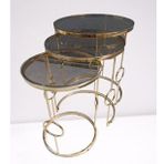 Zigon Zlf 14088 Halkalı Model Cam Tabla Metal Gold Kaplama Kutu Sevk El Yapım