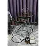 Zigonzi Rüya Model Zigon Sehpa Krom Ayak Bronz Ayna Cam