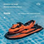 Zigver Sıcak Yüksek Hızlı Uzaktan Kumanda Tekne 2.4g Rc Jet Ski Mini Elektrikli Motorlu Tekne Çocuklar Için Çift Motorlu Yaz Su Oyun Çocuk Hediye Turuncu
