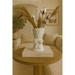 Zigzag Home Bohem Tarz Dekoratif Fiyonk Kurdele Vazo Büyük Boy İskandinav 25 cm yükseklik 13 cm genişlik