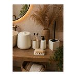 Zigzag Home Dekoratif 5 Parça Banyo Seti Çöp Kovası , Sıvı Katı Sabunluk , Silikon Tuvalet Fırçası, Diş Fırçalık