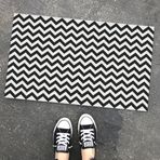 Zigzag Tasarim Kapi Onu Ve Ev Ici Paspas 45X75 Cm