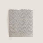 Zigzag%100 Pamuk Yüz Havlusu 50x80 cm Gri