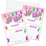 ZIIUFRN Zıplama Trambolin Doğum Günü Davetiyeleri Zarflı (10 cm X 15 cm), 20 Takım Sıçrayan Ev Gençler Doldurulabilir Doğum Günü Partisi Kişiselleştirilmiş Davetiyeler Erkek Kız Çocukları İçin - b22