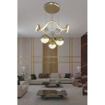 Zikzak 4 Toplu Modern Sarkıt Led Avize