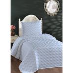 Zikzak Desen 2 Parça Tek Kişilik Yatak Örtüsü - Gri - 170 x 240 cm