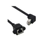 Zilevo Rj45 Dişi Erkek Uzatma 1.5M Dirsek 90 Derece Panel Tipi Cat6 Montaj Kablosu