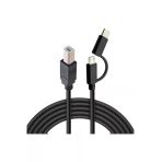 Zilevo Type C + Micro Usb Yazıcı Printer Piyano Midi Bağlantı Kablosu