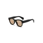 Zileya Siyah Çerçeve Kahverengi Cam Vintage & Retro Unisex Güneş Gözlüğü